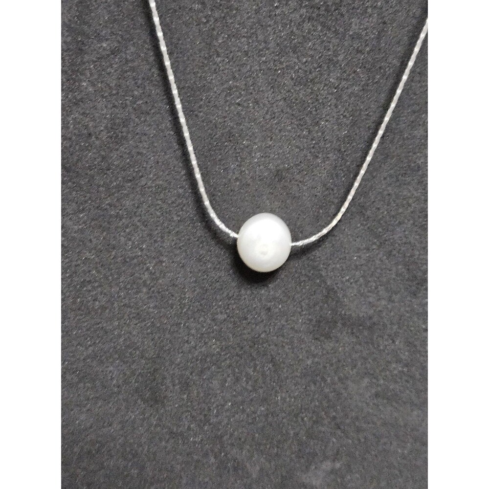 Nordstrom Demi Fine Freshwater Pearl Pendant Necklace Silver